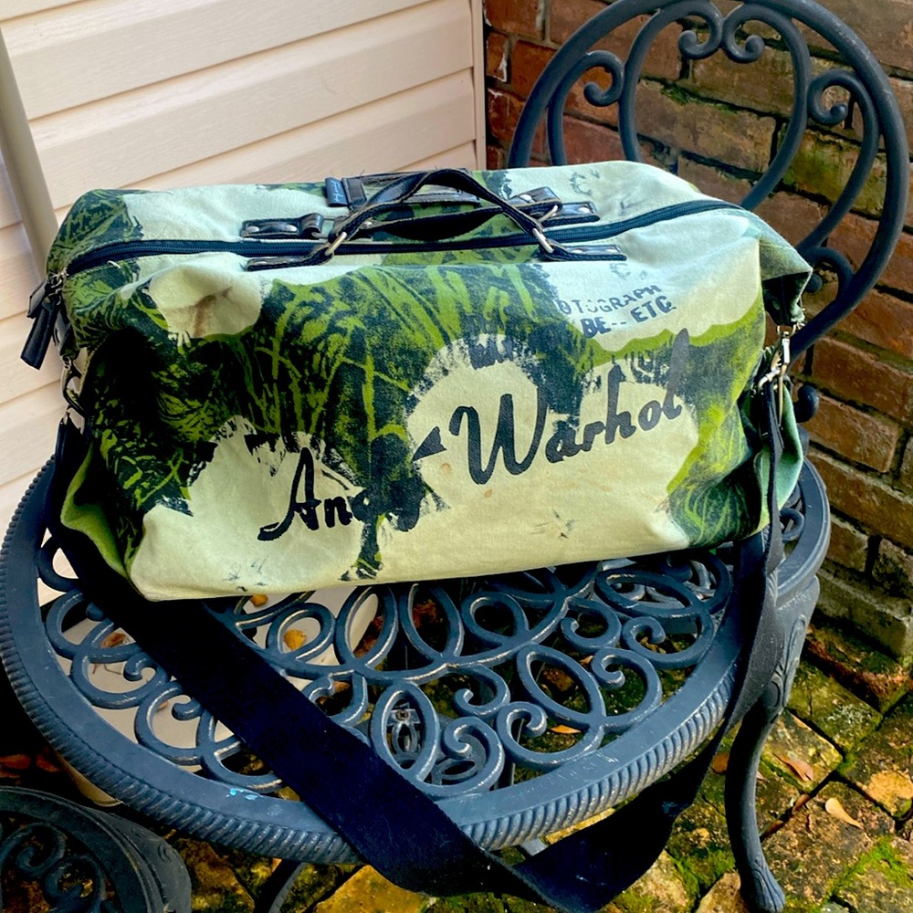 ANDY WARHOL CANVAS DUFFLE BAG
